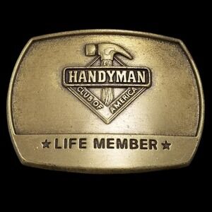 Vintage‎ 1996 Handyman Club of America Life Member Belt Buckle Collectible